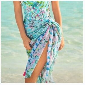 Lilly Pulitzer Seaspray Resort Wrap Sway this Way Sarong Scarf